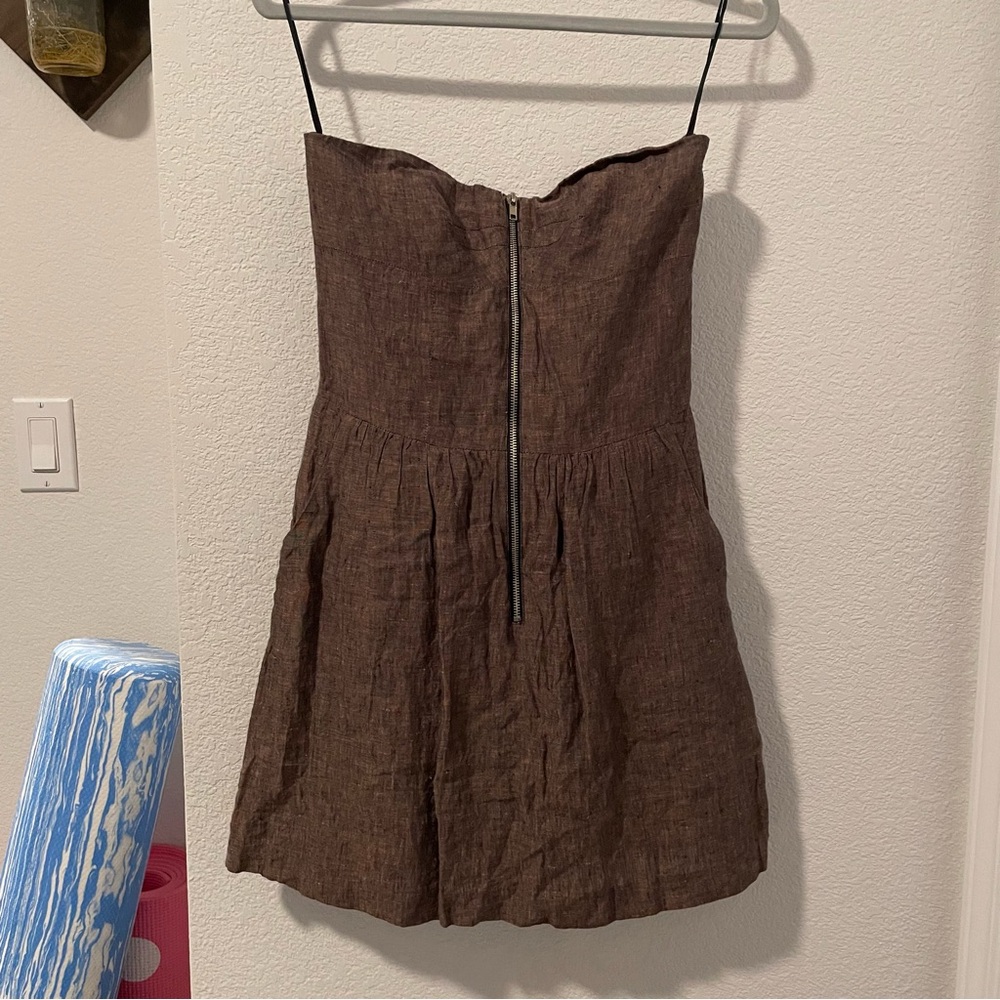 Nomia Linen Mini Dress with Zipper